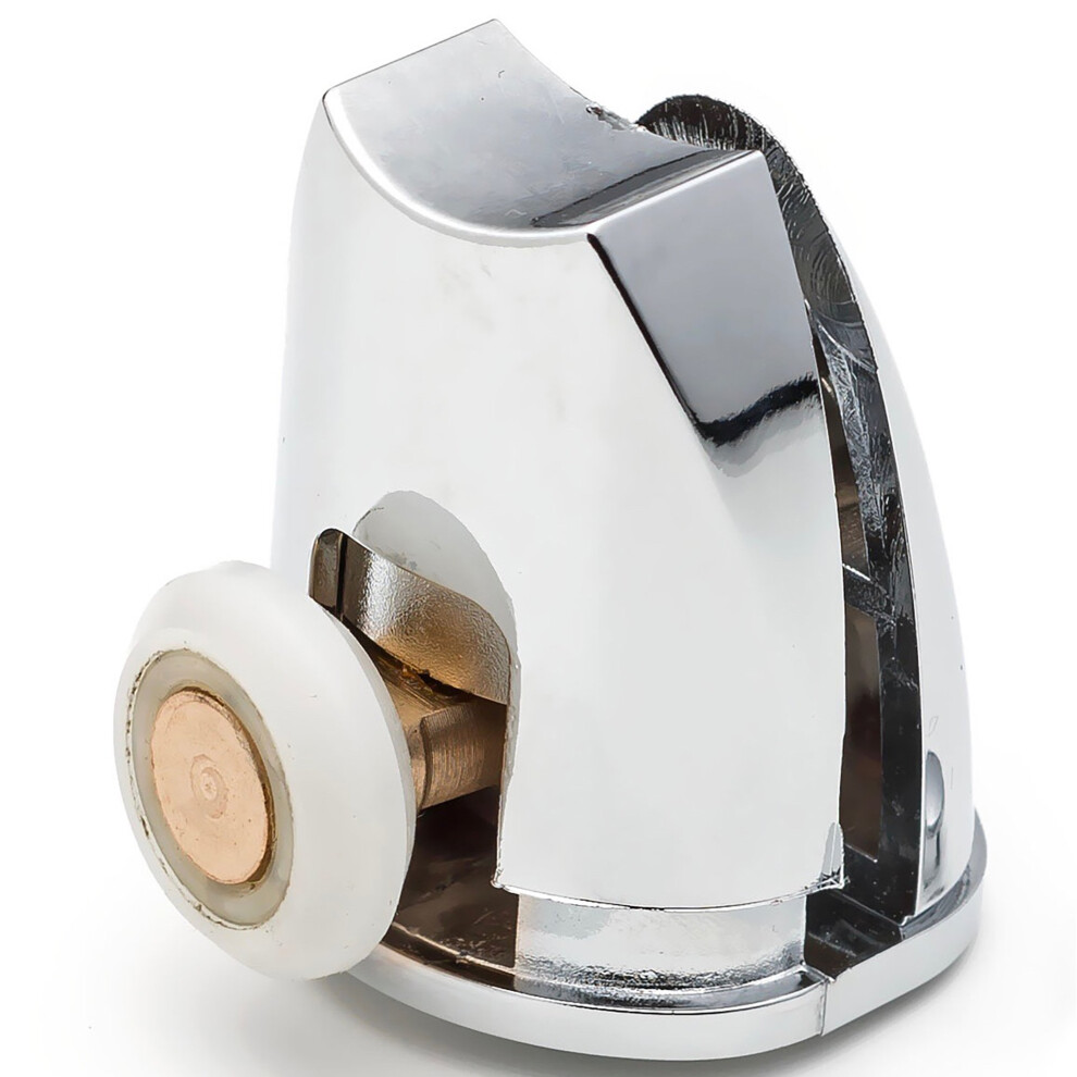 2 x Chromeplate Single Bottom/Lower Shower Door Rollers /Runners 18mm Wheel Diameter SS1