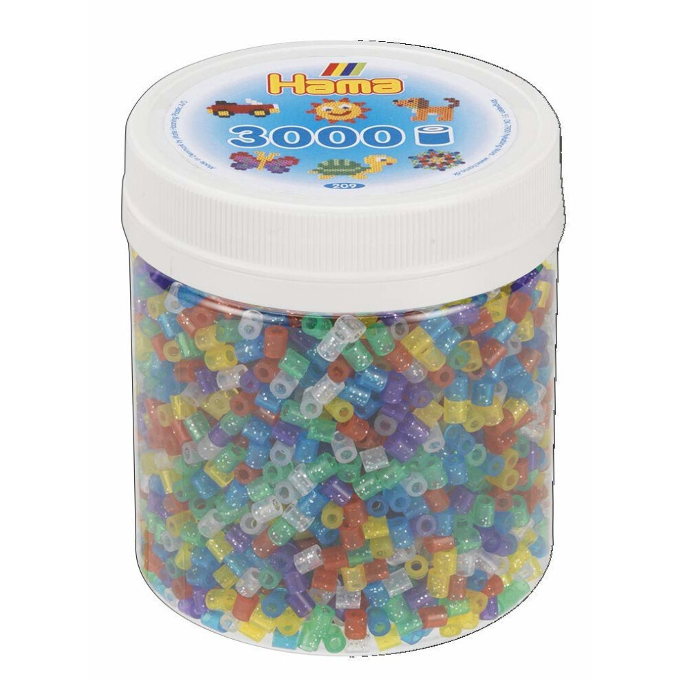 Hama 3,000 Midi Beads - Glitter Mix Mosaic, One Size