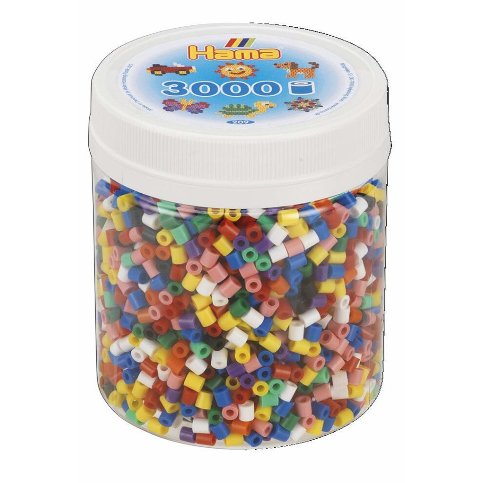 Hama 3,000 Beads   Solid Mix Mosaic, One Size