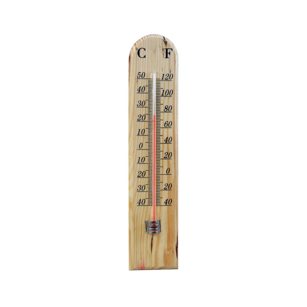 Shedmates Outdoor Wooden Thermometer - Celsius And Fahrenheit