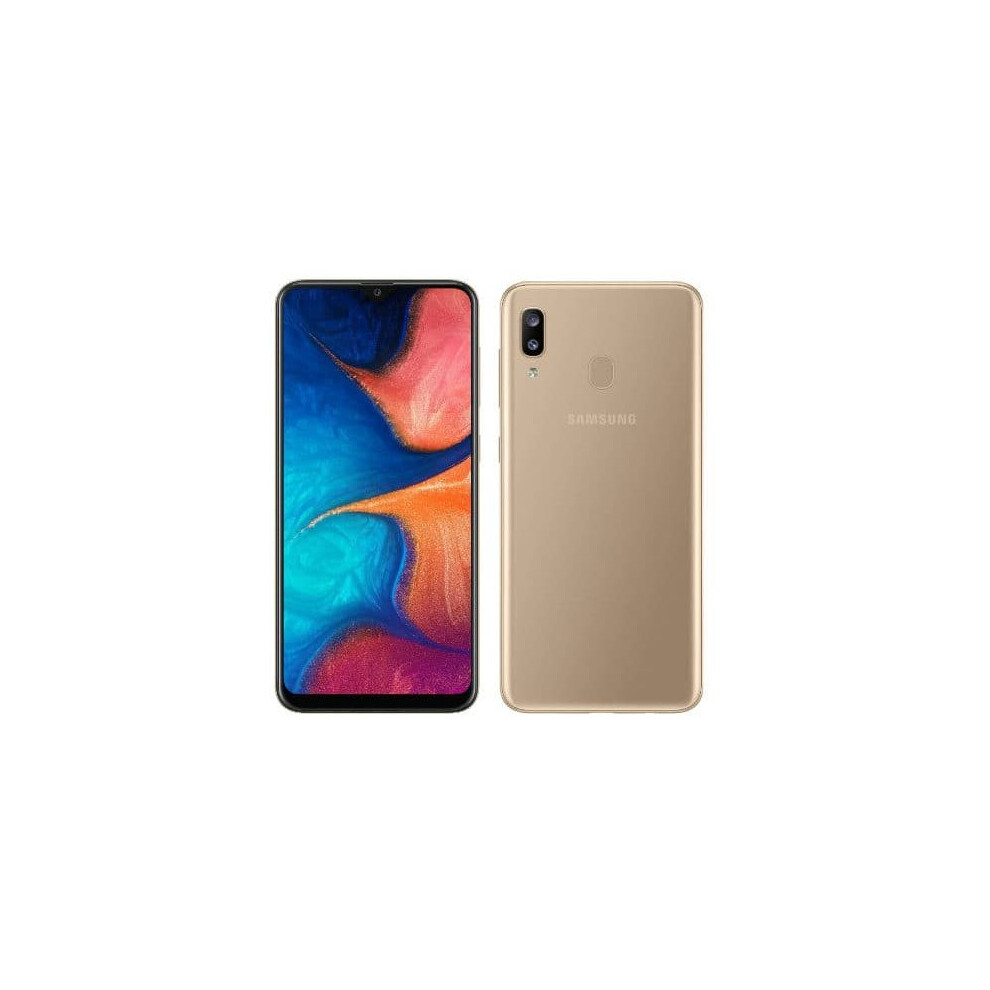 (Gold) Samsung Galaxy A20 32GB Mobile Smart Phone Dual Sim + MicroSD Unlocked Black