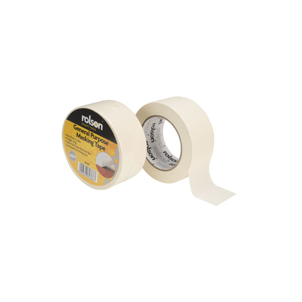 1 Pack - Rolson 60386 Masking Tape 50mm