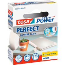 Nastro adesivo telato - TESA - 56341-00028-02 EXTRA POWER - Bianco - 2.75 m x 19 mm - Multiuso