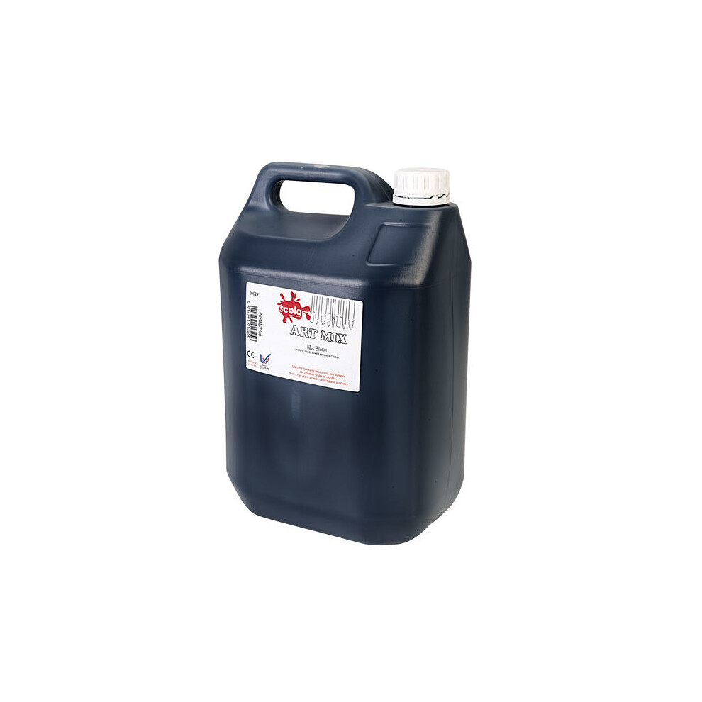 1 Pack - Scola AM5LT/38 Artmix Paint 5 Litre Black