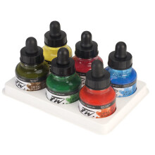 1 Pack - Daler Rowney FW Acrylic Paint Ink Primary Set 6 x 29.5ml