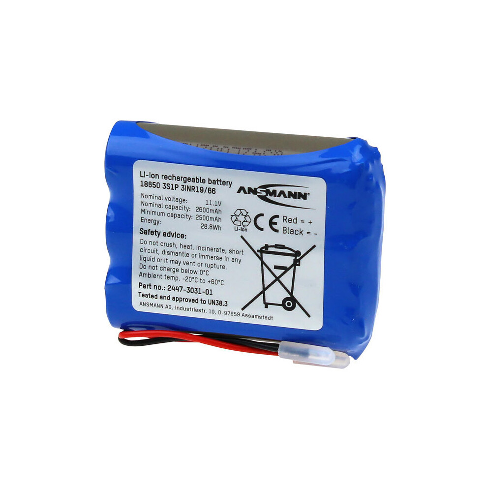 Ansmann 1 Pack - 2447-3031-01 Battery Pack Li-Ion 3S1p 11.1V 2600Mah