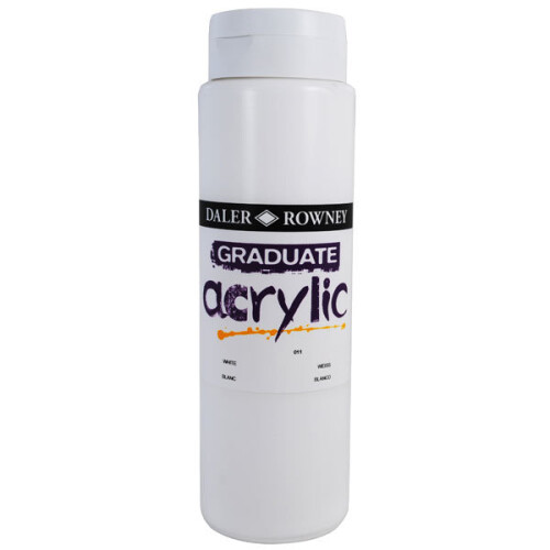 1 Pack - Daler Rowney 123500011 Graduate Acrylic Paint 500ml White