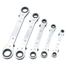 1 Pack - Rolson 46905 5pc Ratchet Ring Spanner Set