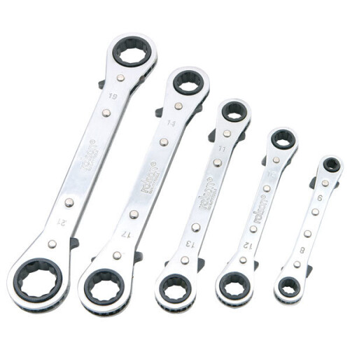 Rolson 1 Pack - Rolson 46905 5pc Ratchet Ring Spanner Set