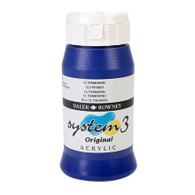 1 Pack - Daler Rowney System 3 Acrylic Paint Ultramarine (500ml)