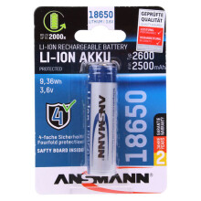Ansmann 18650 9,36 Wh Erityinen ladattava 18650 Li-Ion 3.7 V 2600 mAh 1 kpl