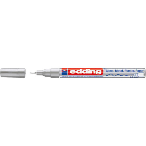 1 Pack - Edding 4-780-9-054 Extra Fine Bullet Tip Paint Marker E-780 Silver