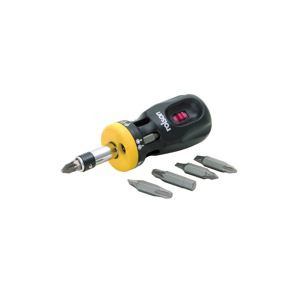 1 Pack - Rolson 28402 12 in 1 Stubby Screwdriver