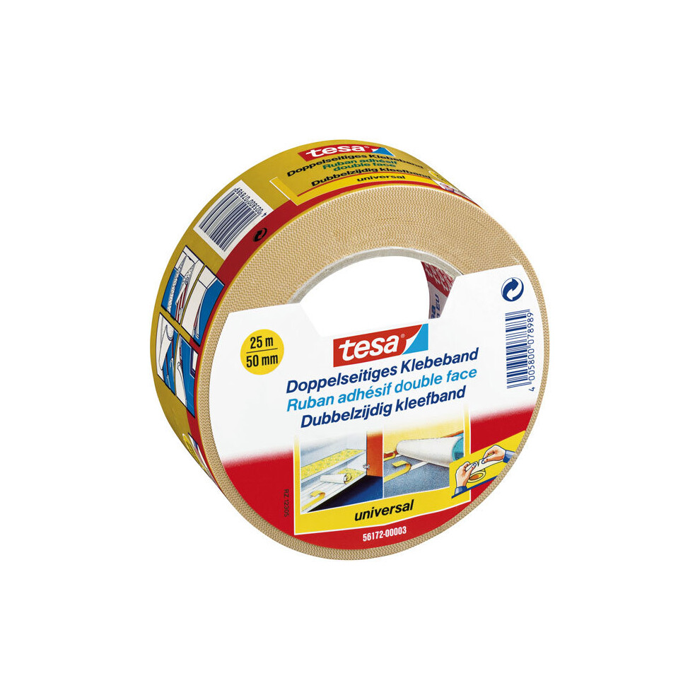 1 Pack - Tesaâ® 56172 Double Sided Tape - Universal 50Mm X 25M 4005800078989