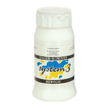 1 Pack - Daler Rowney System 3 Acrylic Paint Titanium White (500ml)