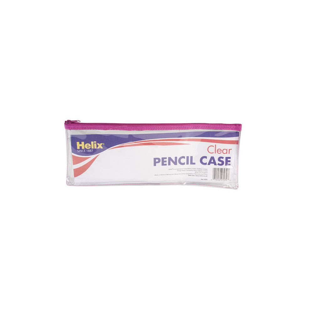 1 Pack - Helix M78040 Pencil Case Clear 30cm