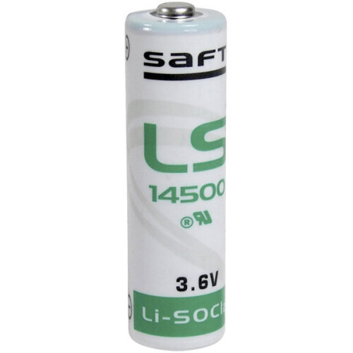 Saft LS14500 AA 2600mAh 3.6V Li-SOCl2 Battery Cell (1 Pack) - High-Voltage, Wide-Temp Operation (-60C to 85C), Reliable Backup