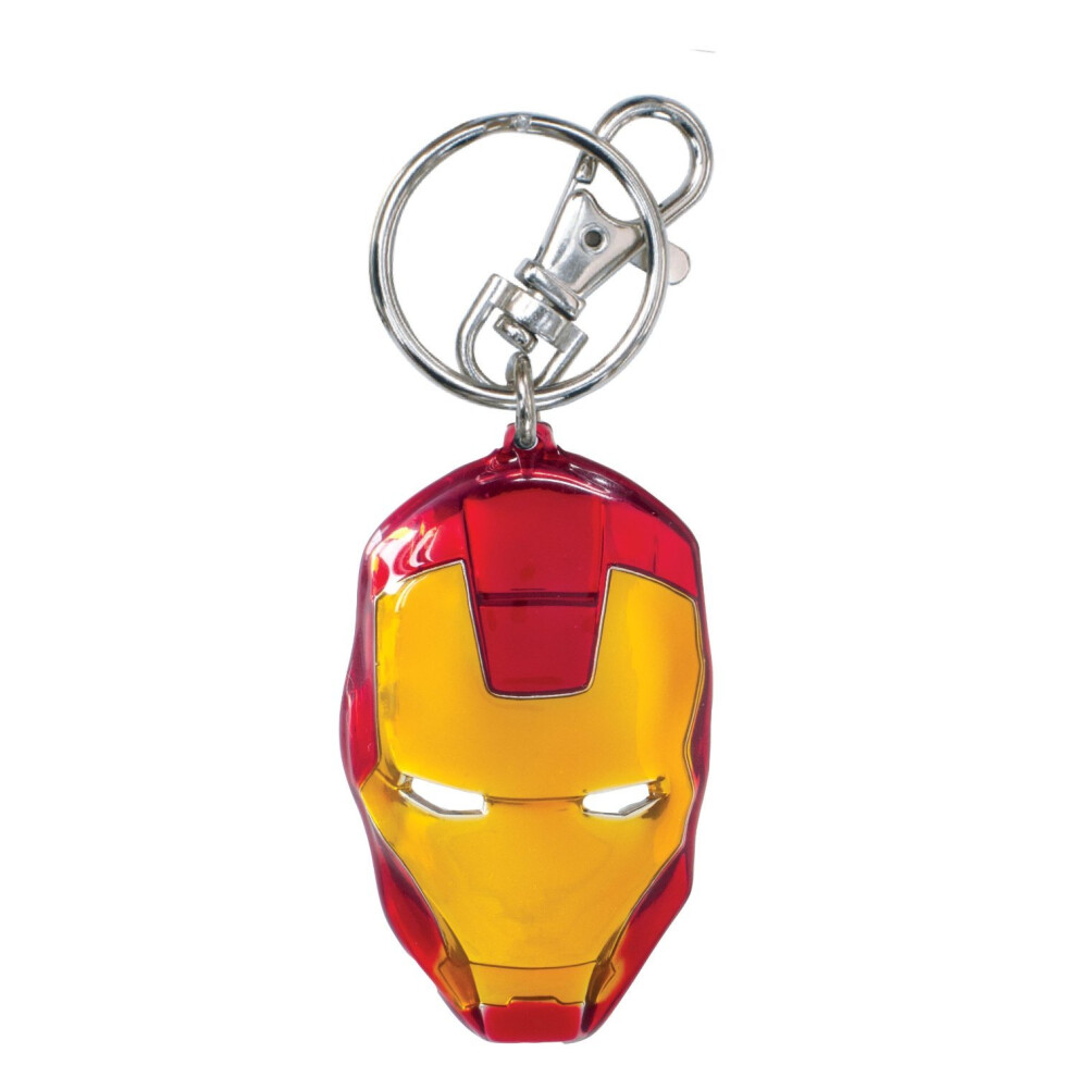 Metal Key Chain - Marvel - Iron Man Head Color Filled Pewter Toys New 67971