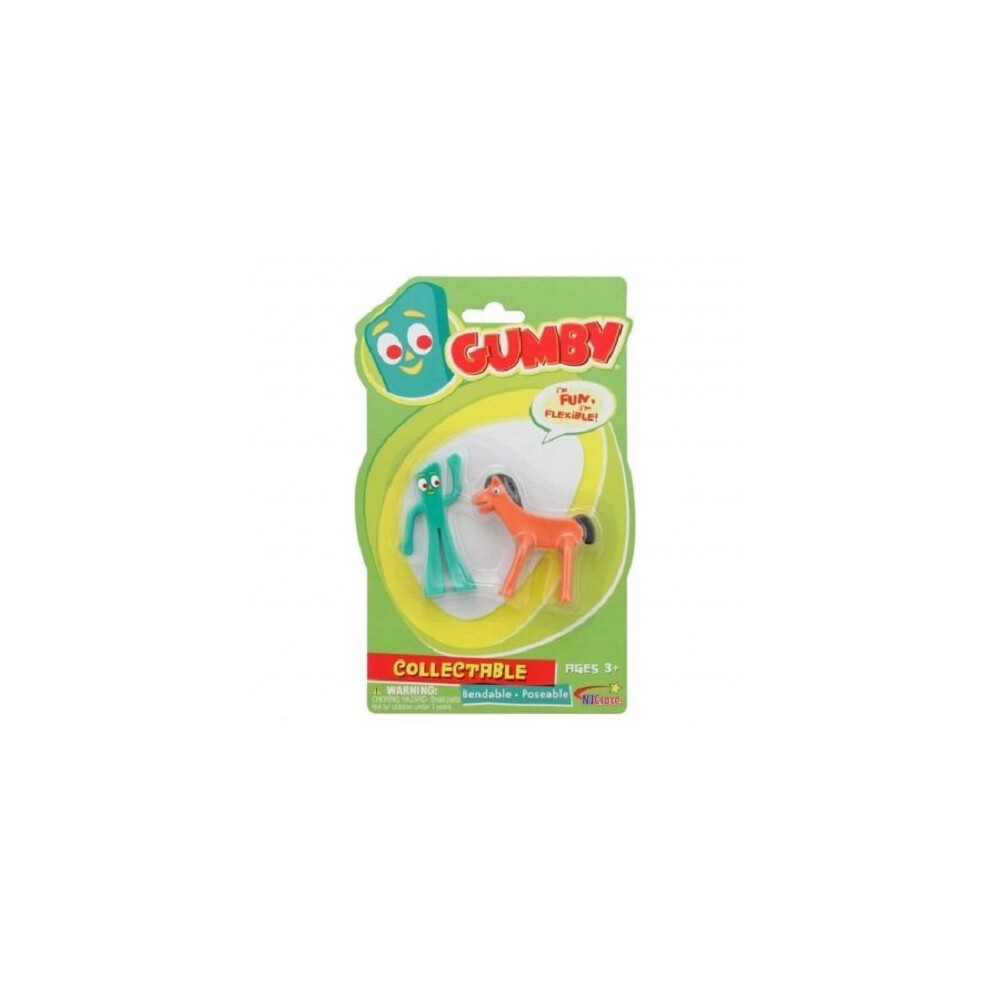 Photos - Action Figures / Transformers Action Figures - Gumby & Pokey 3" Mini Set Bendable Rubber Toys New gp-102