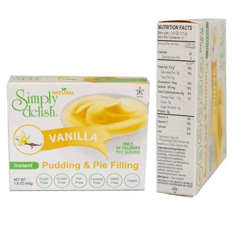 Natural Simply Delish, Φυσική Αυτόματη Κέτο Πούντινγκ, Βανίλια, 1.7 oz (48 g)