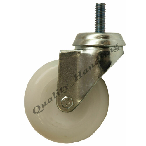 Parnells Furo de parafuso giratório de 75 mm e rodízios de nylon com freio, conjunto de 4 1