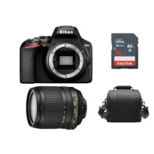 NIKON D3500 Black + AF-S 18-105MM F3.5-5.6G ED VR + Bag + 16gb SD card