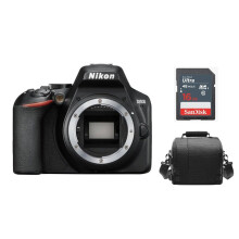 NIKON D3500 Body Schwarz + Kameratasche + 16GB SD-Karte