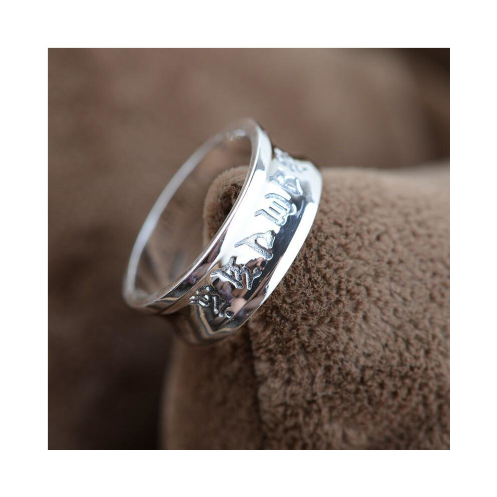 V.YA 925 Silver Rings Letter New Fashion 100% S999 Solid Sterling Silver Ring for Women Big Size Men Jewelry-image-OPC-P52MZXM-NEW