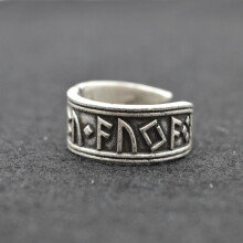 1pcs Antique Silver Viking Ring Nordic Rune Rings Handmade Men Adjustable Rings Norse Mythology Viking Jewelry RG37