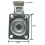 Parnells Rodízios de náilon de 100mm e 4" giratórios e com freio 150kg - conjunto de 4 7