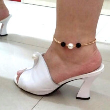 Girl Imitation Pearl Ankle Bracelet Chain Beach Foot Party Jewelry