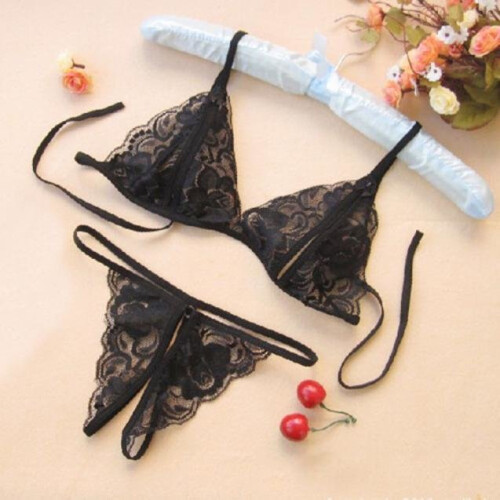 Women\'s Sexy Lingerie Lingerie Transparent Open File Lace Sexy — free download