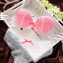 Women Lady Cute Sexy Underwear Satin Lace bralette Invisible Bras Embroidery Push-Up Bra Sets With Panties