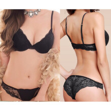 Vogue Secret Sexy Women Lace Underwear Brief Bra Sets Embroidery Floral Panties Sexual Lingerie Push Up Bra Bralette Padded Gift