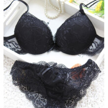 Candy Colors Lady Bra Set Underwear Satin Lace Embroidery Bras Set With Panties 6475