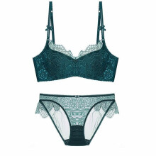 2017 Sexy Women Lace Lingerie Bra Set Push Up Bra And Panties Sets Embroidery Half Cup Underwear Set Ladies Fashion