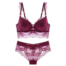 Seven Wish Lace Bra Brief Sets Sexy Underwear Bra Sets with Padded Women Intimate Full Cup Bra Sets Push Up Bra Sets and Panties