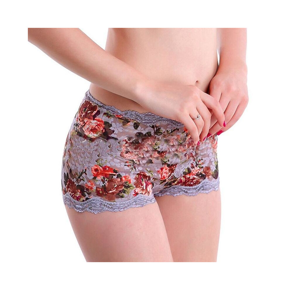 Fusipu Women Sexy Floral Lace Seamless Panty Briefs Boxer Shorts