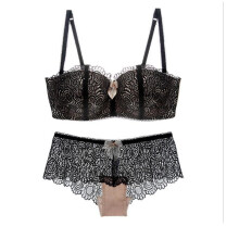 Slimgril Fashion New 1/2 Cup Brand Sexy Intimates Push Up Bra Set Underwear Floral Embroidery Lace Women Big Size Bra Panty