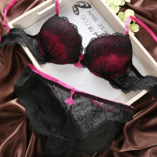 women underwear set bra set deep-v lace bra concise sweet bra and panties, sexy lace push-up mark AB cup lingerie set