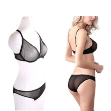 Ultra Thin Mesh Bra B C D E F 75 80 85 90 95 Panty M L XL XXL XXXL Sales Separated Set Transparent Sexy Lingerie Women Brassiere