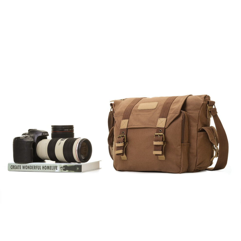 Canvas Camera Bag Shockproof Case Dslr Travel Padded Box Handbag Shoulder Bag Black 8488141799625