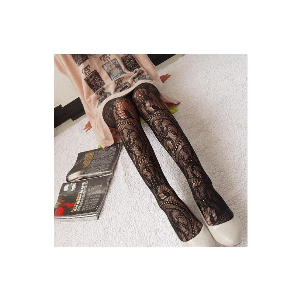 Black 26 Styles Women Sexy Fishnet Pattern Jacquard Leg Warmers Stockings Pantyhose Tights Fancy Night Club 1Pcs Dww05