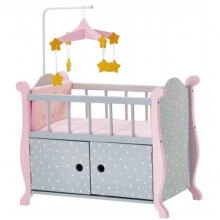 Olivias Little World TD-0206AG Baby Doll Furniture Nursery Crib Bed with Storage