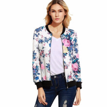 Long Sleeves Baseball Jacket Casacos Femininos College Jackets Harajuku Style Women Bomper Jacket Autumn Winter Floral Coats