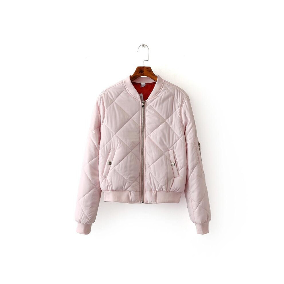 Women Bomber Jacket Quilting Quilted Jacket Short Thin Padded Side Zipper Sleeve Coat Pilots V-Neck Outerwear Top 6 Color Trendy-image-OPC-P5K8DVC-NEW