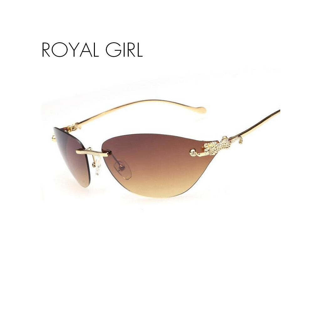 ROYAL GIRL Rimless Cat Eye Sunglasses Women Fashion Glasses Women Brand Designer Goggles Sun Glasses Alloy Legs ss032-image-OPC-P52NV8N-NEW