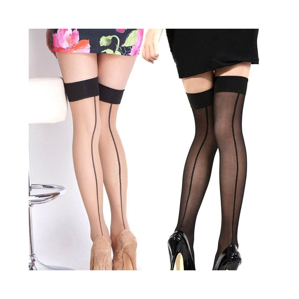 Black Summer Women Thigh High Stocking Over The Knee Socks Sexy Hosiery Stay Up Stockings 99 -Mx8