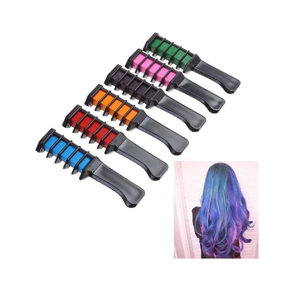 Black,Cream 6Pcs Instant Hair Chalk Comb Shimmer Temporary Hair Dye Hair Color Cream For Party Fans Cosplay Diy