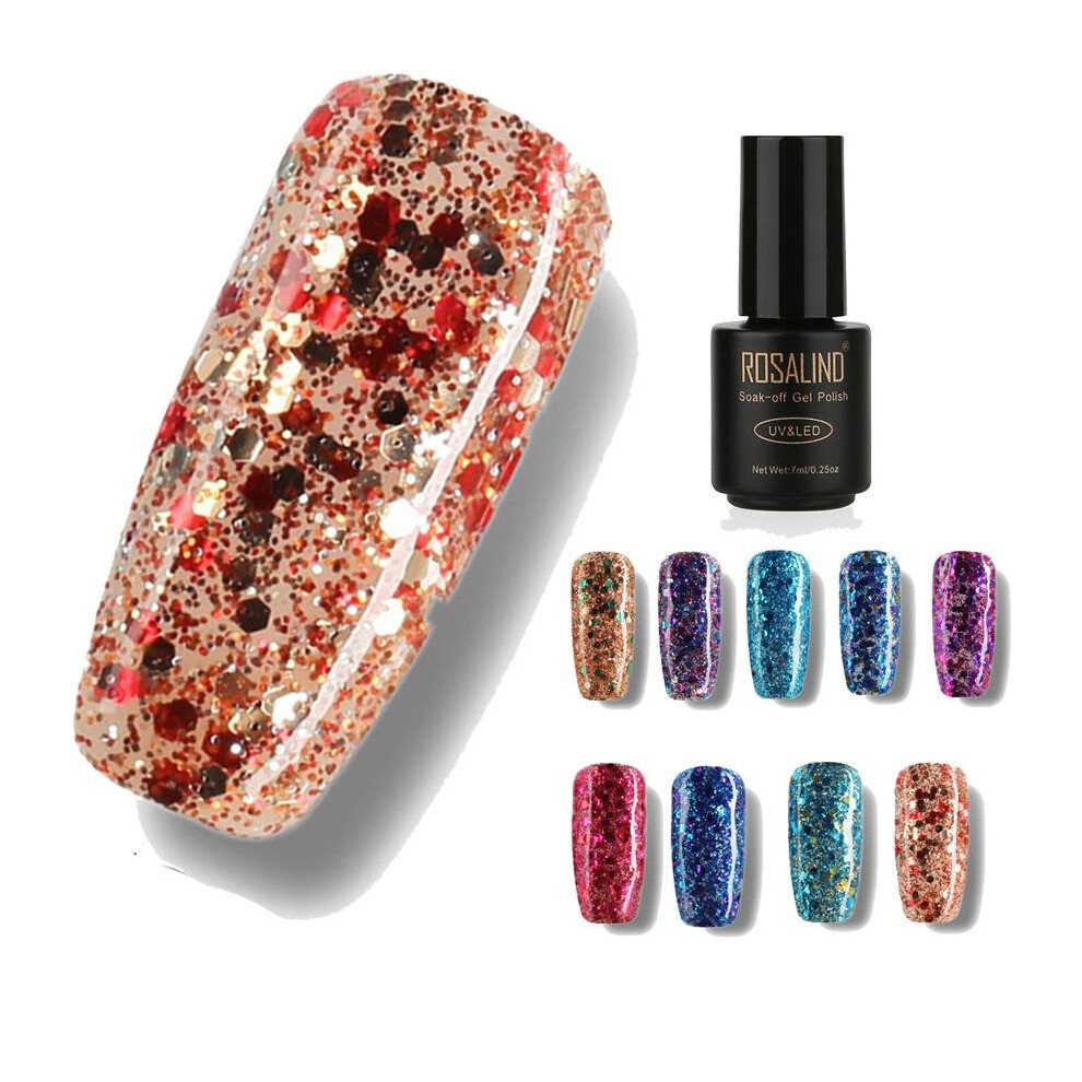 Black Rosalind 7Ml Environmental Nail Gel Polish Shiny Sequins Nail Art Uv Led Polishing Manicure 170808 Drop Shipping